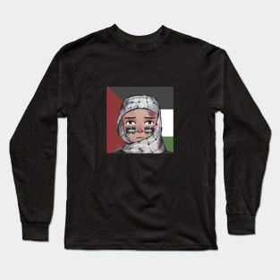 Free Palestine Illustration Long Sleeve T-Shirt